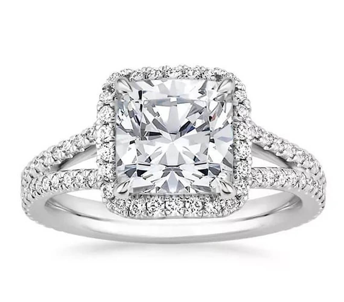 Rosalind Split Shank Halo Ring