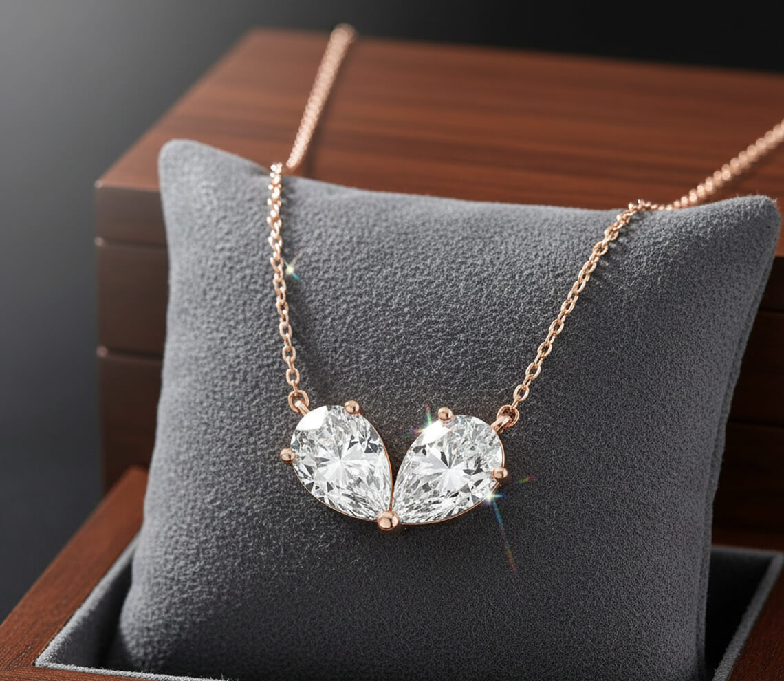 Everly Pear Lab Diamond Fashion Necklace