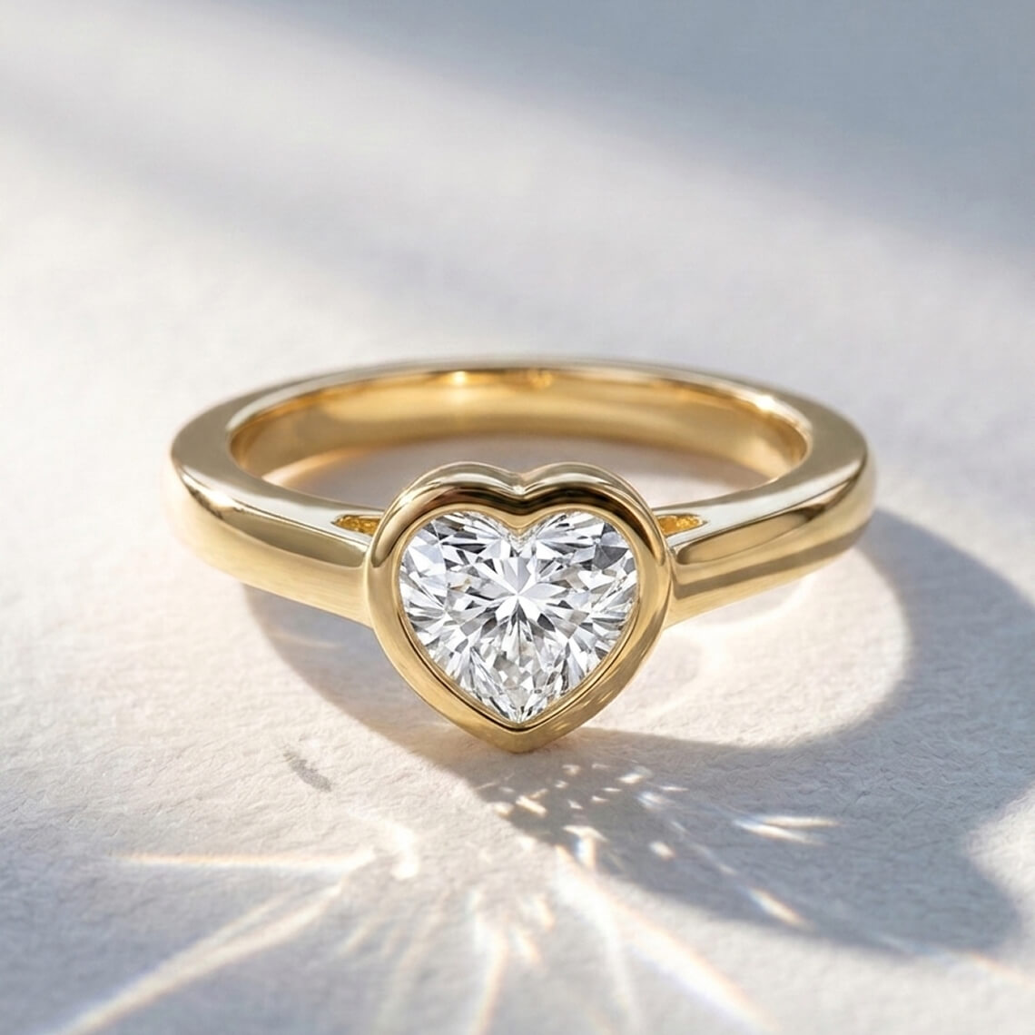 Eugenia Classic Bezel Solitaire Lab Diamond Ring