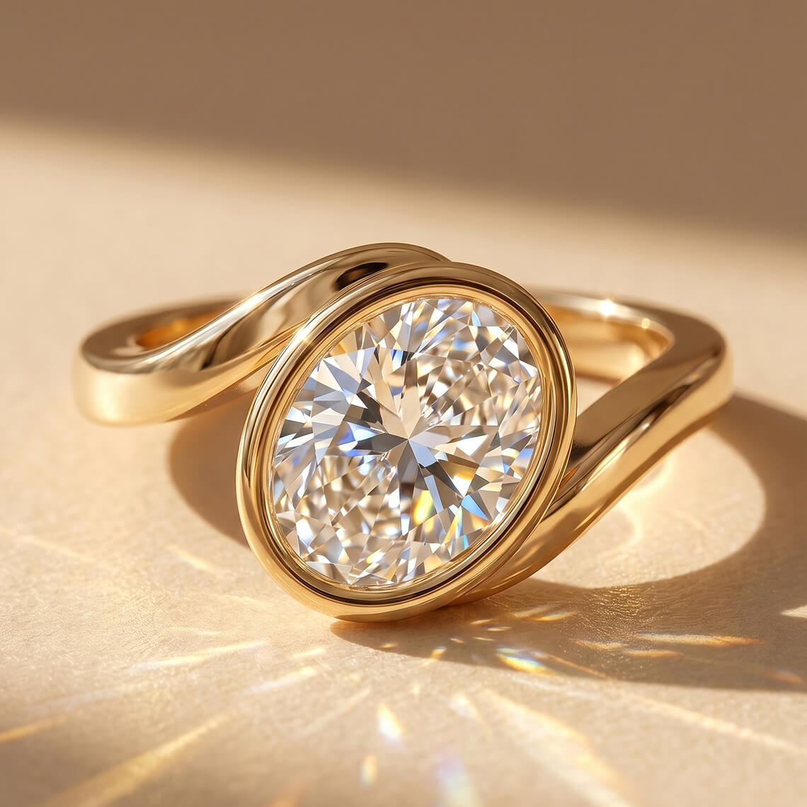 Ava Crest Lab Diamond Ring