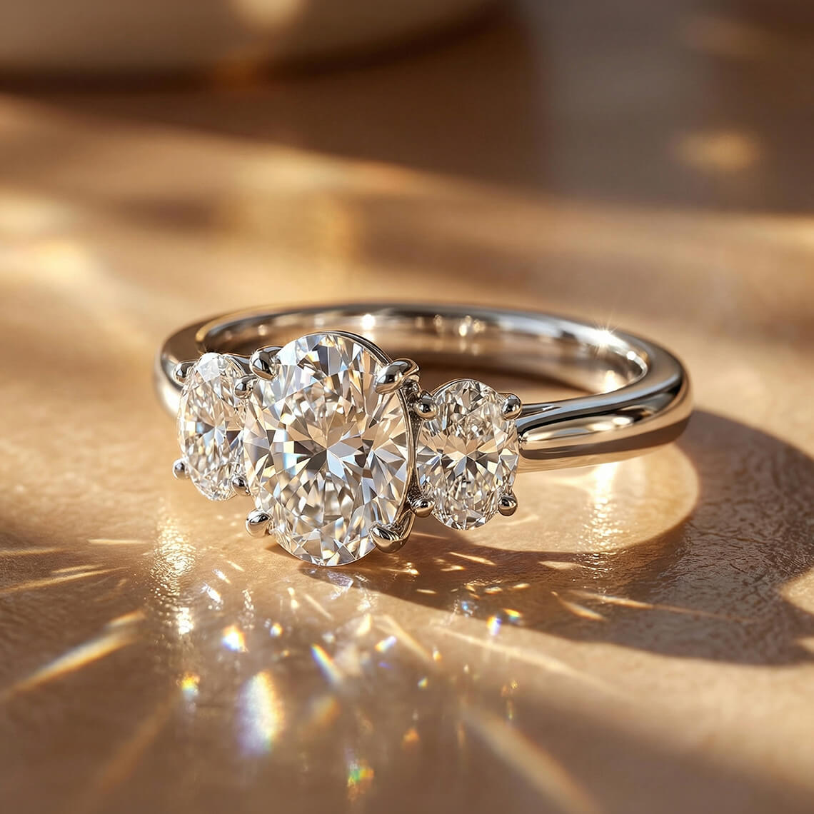 Georgina Rodriguez's three-stone engagement ring