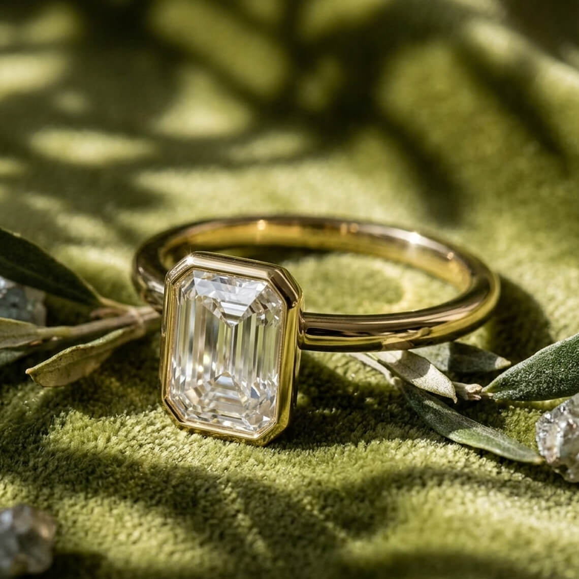 Bezel Set Engagement Ring