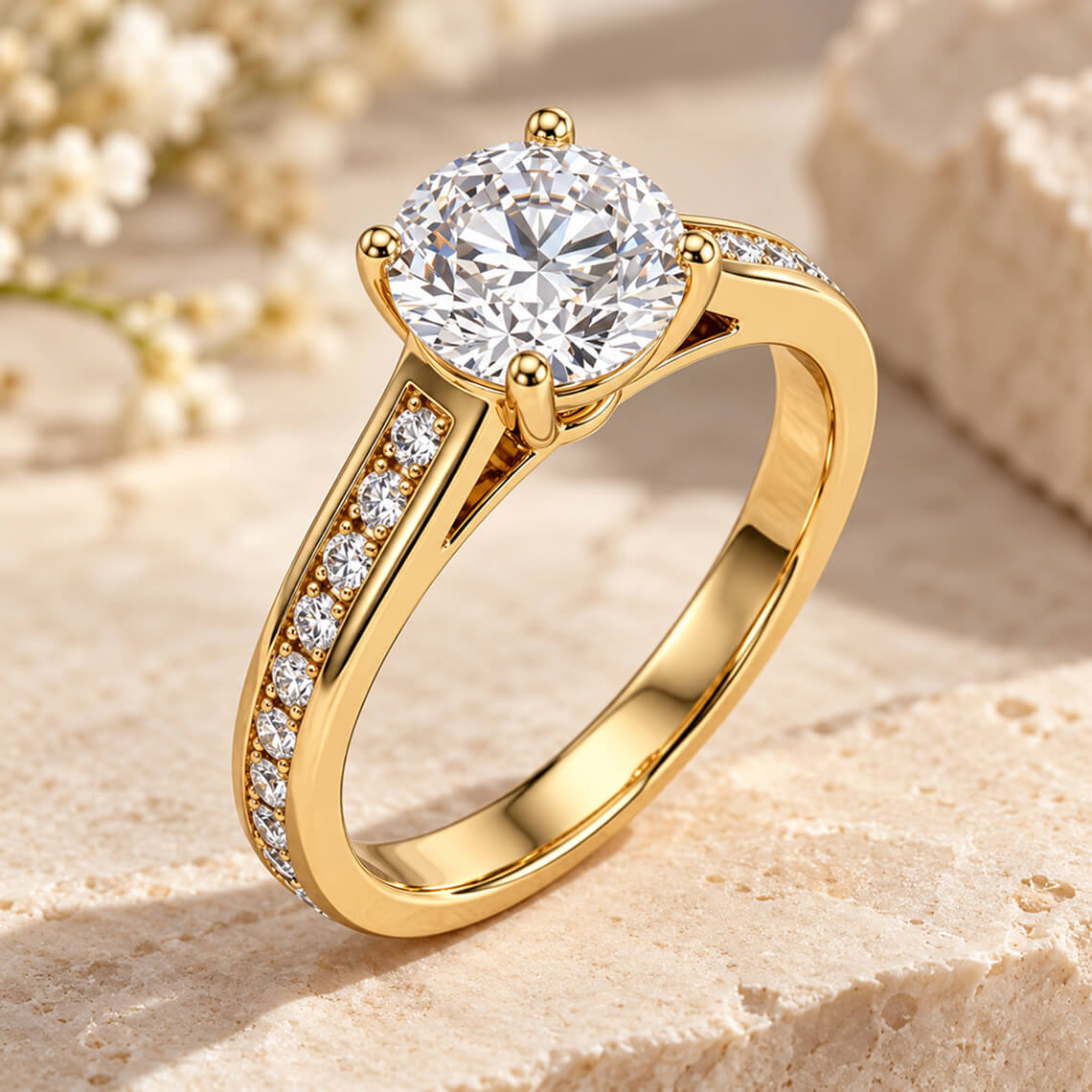 Channel Set Diamond Ring