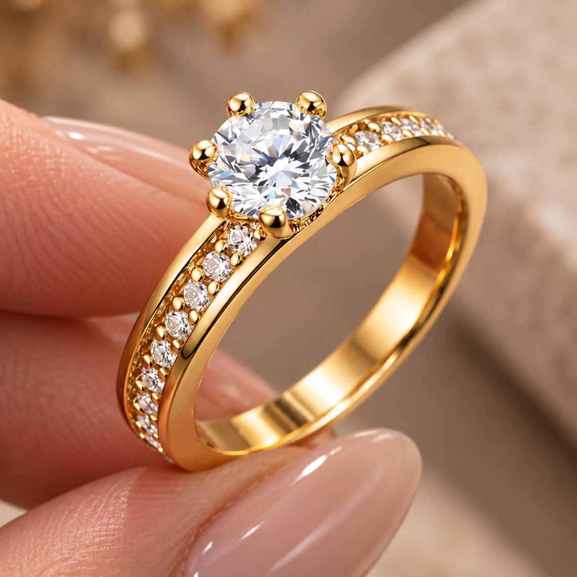 Channel Setting Diamond Ring