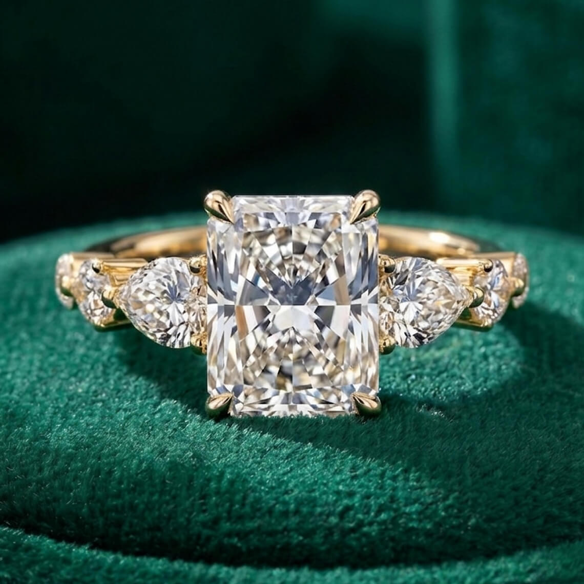 Side Stone Engagement Ring