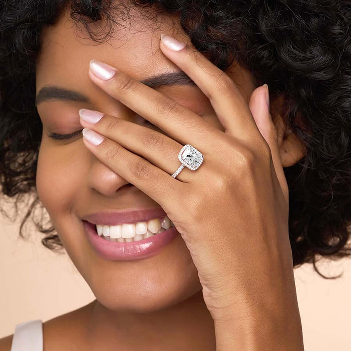 Cushion engagement ring