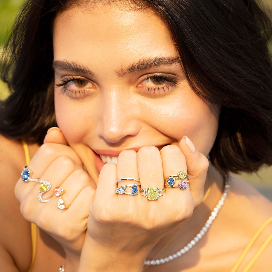 Colored Diamond Rings