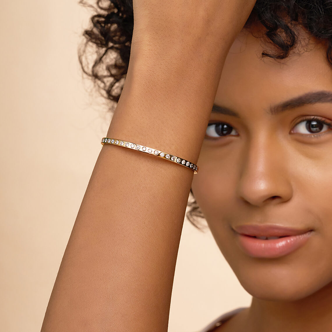 Round Glow Classic Openable Bangle Bracelet