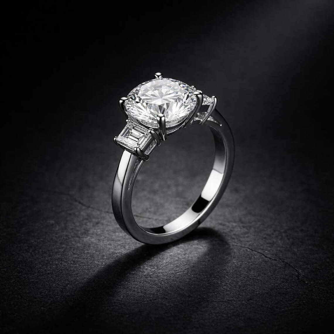 Side stone ring