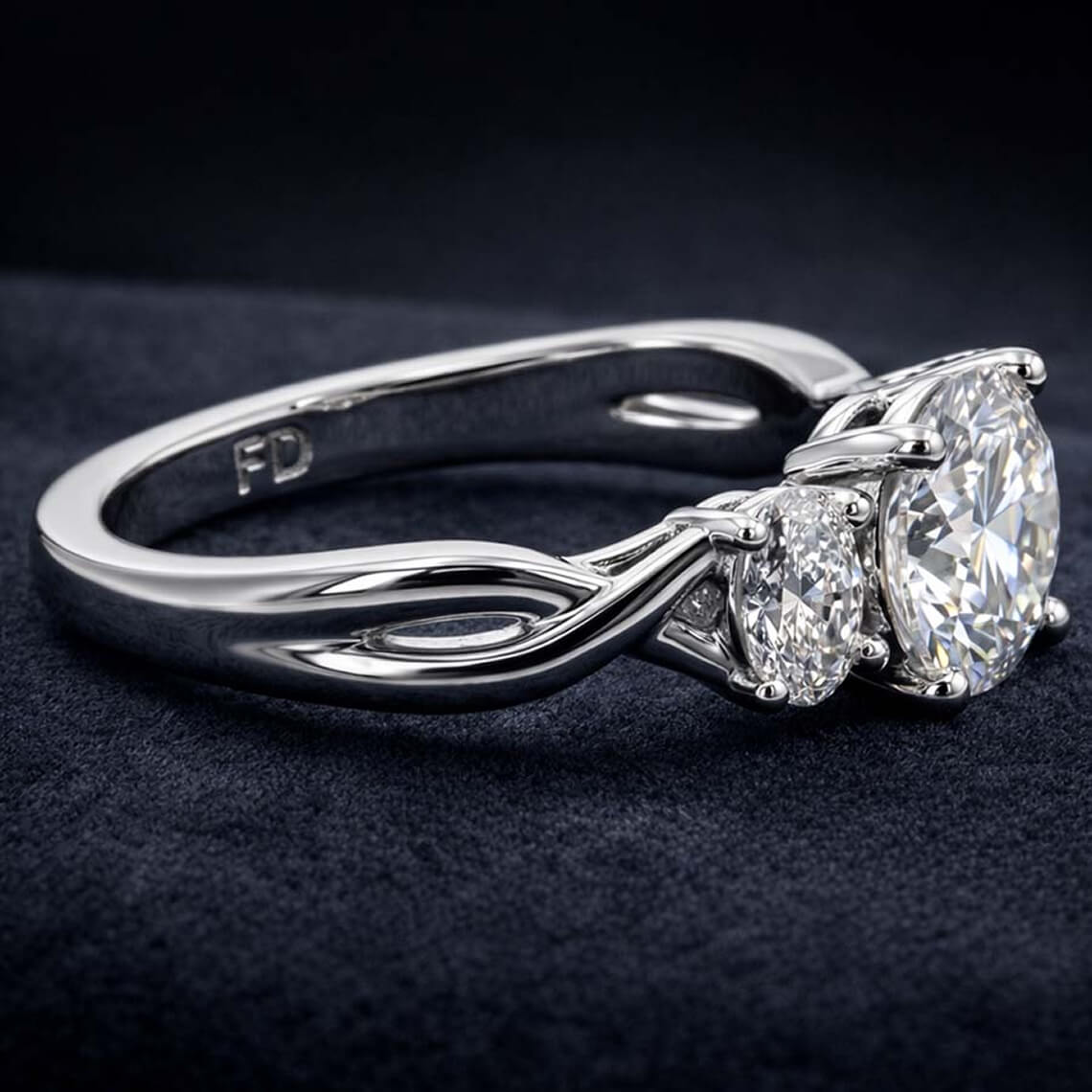 Three stone ring
