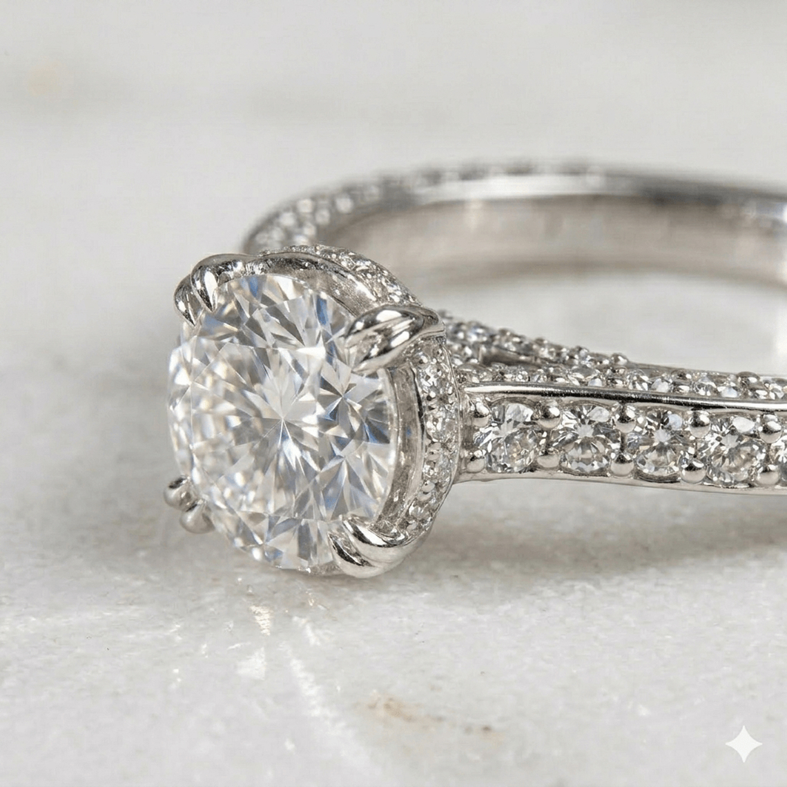 Cathedral Ring Setting Side Profile