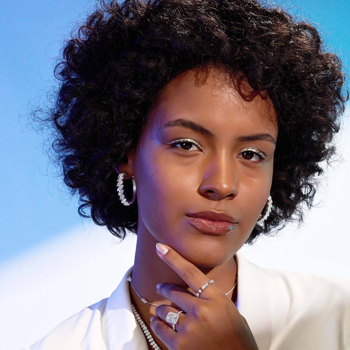 April Marquise Hoop Earrings