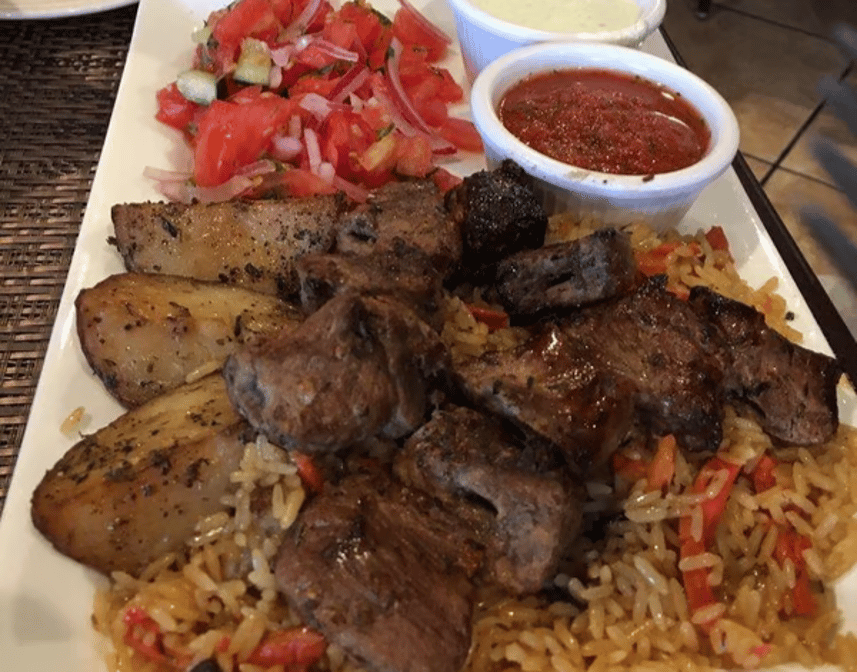 Lamb Shish Kebab Dinner