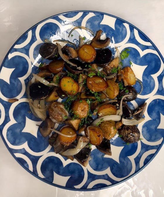 Mushrooms with Potatoes