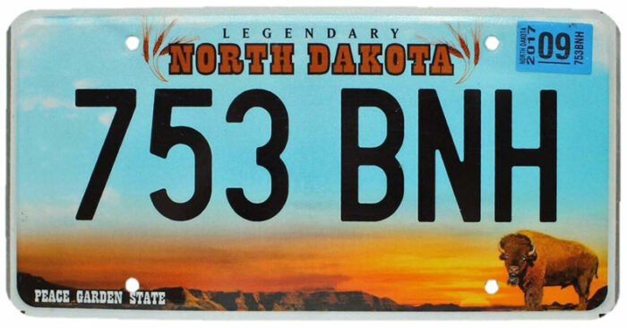 Photo of North Dakota License Plate Lookup