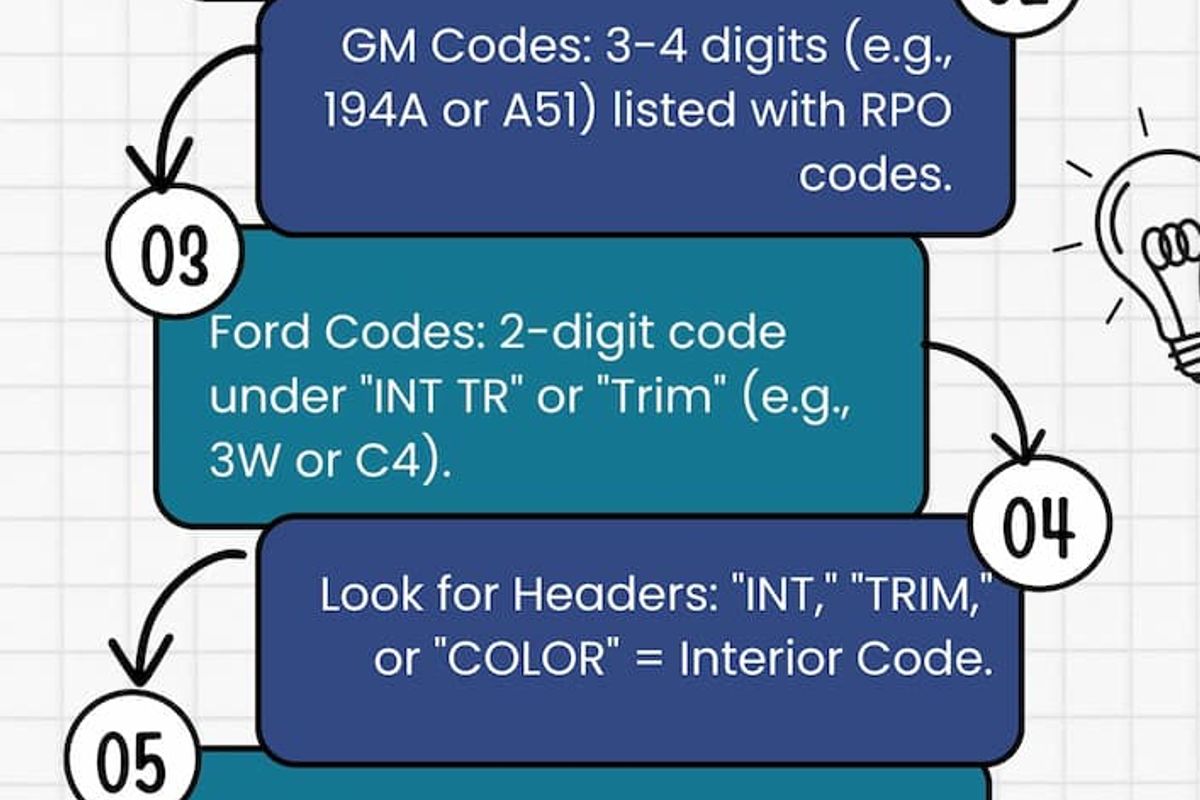 Identify the Interior Color Code Segment