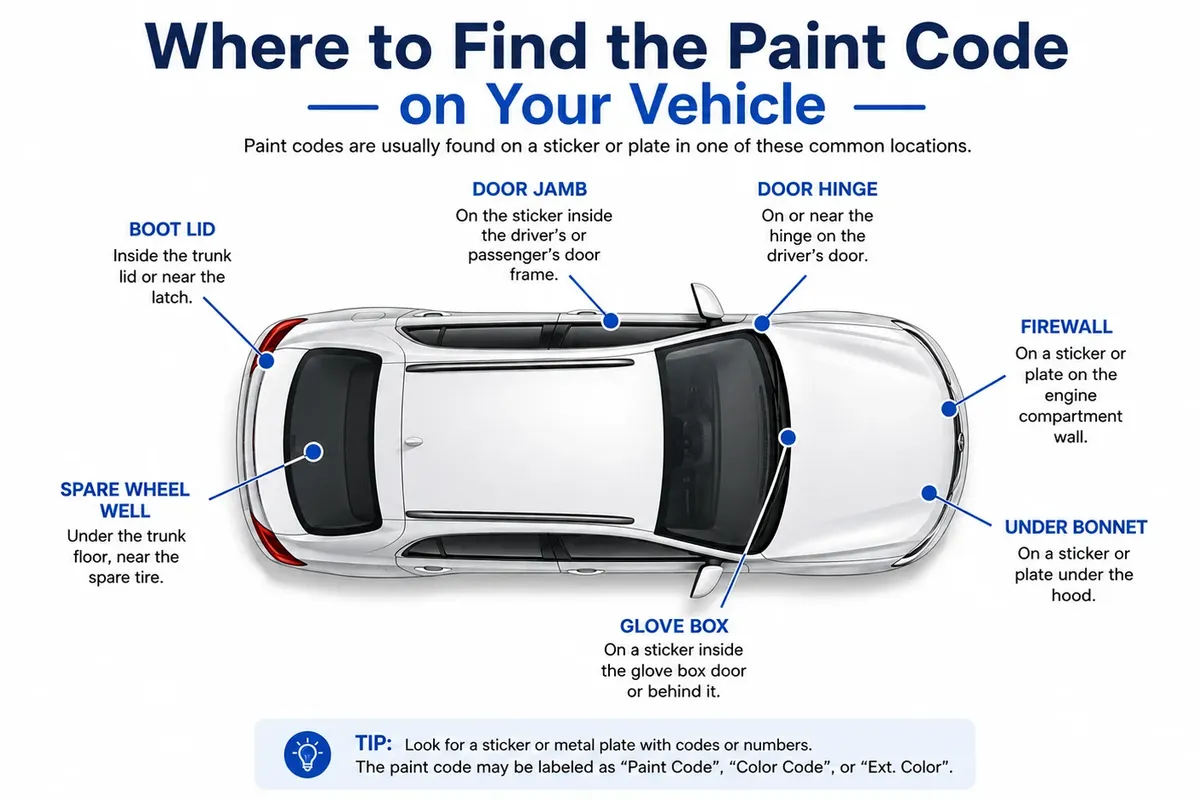 Common Physical Locations on the Vehicle