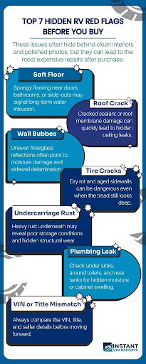 The image showing Top 7 Hidden RV Red flags before you buy