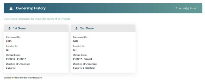 car owner history