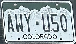 Colorado License Plate Design and Format