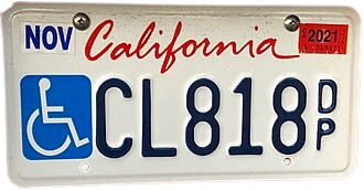 Disabled Person / Veteran License Plates