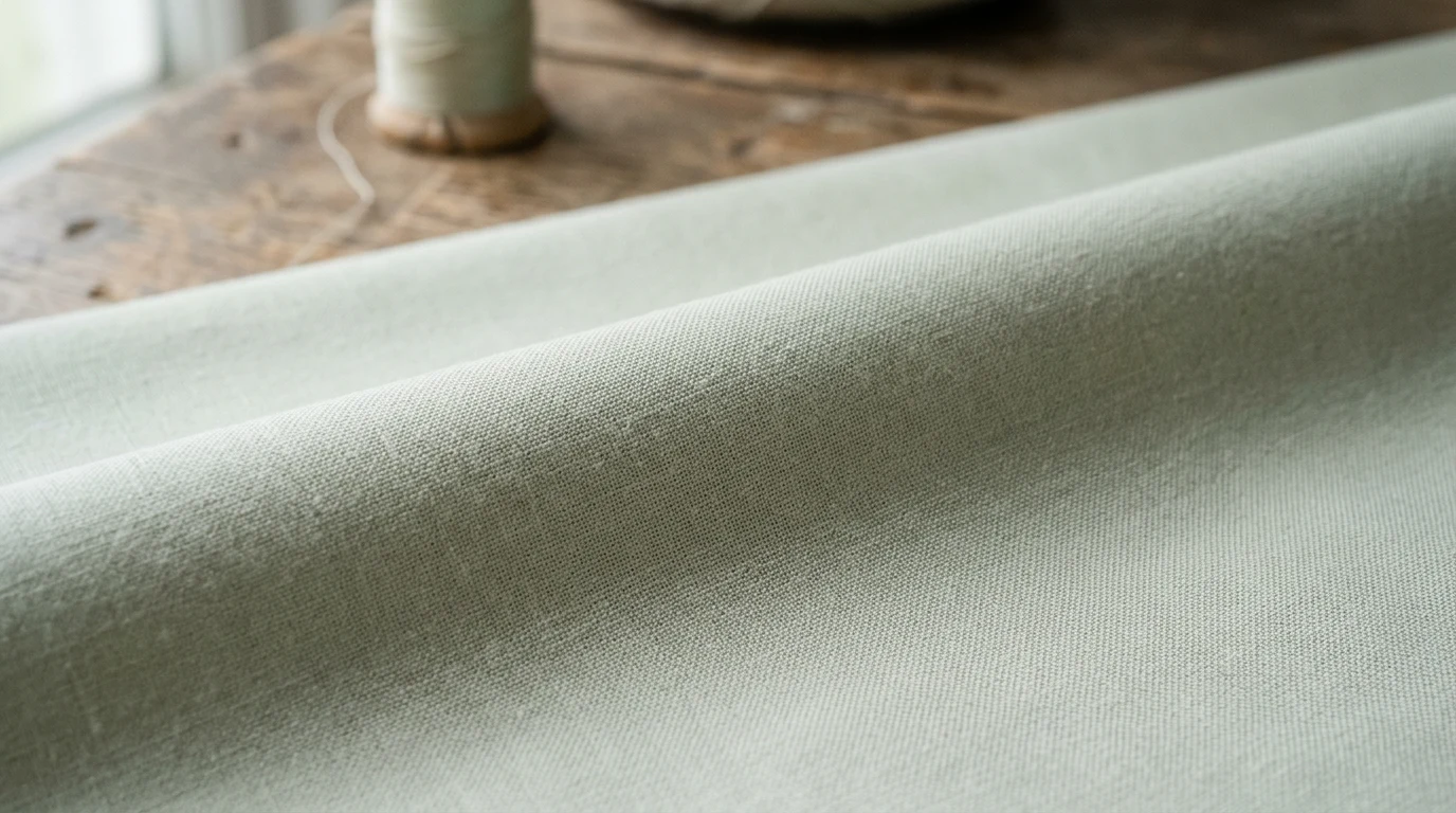 Macro detail of smooth cotton weave under flat light