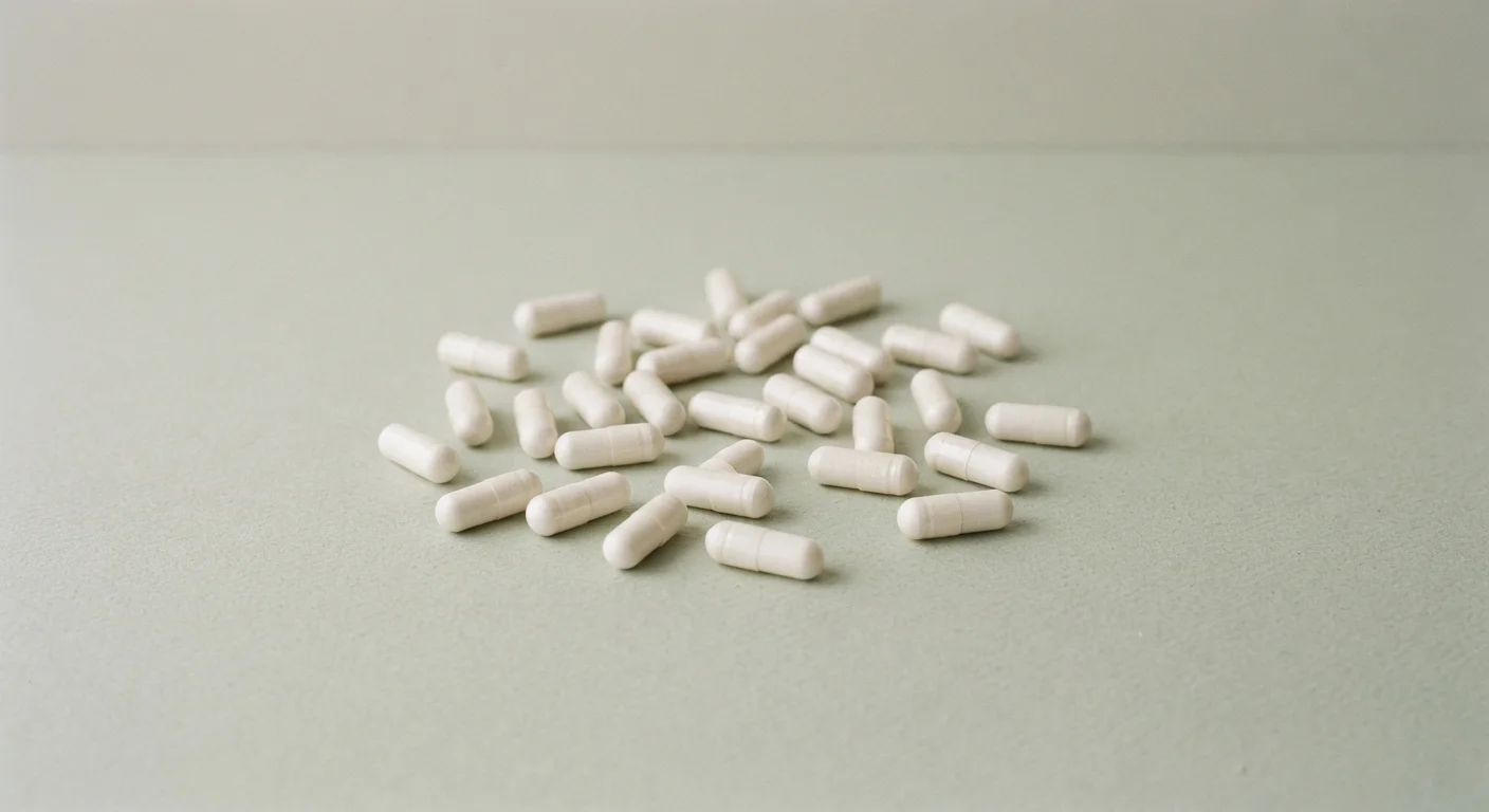 Unlabeled capsules on a pale seamless background