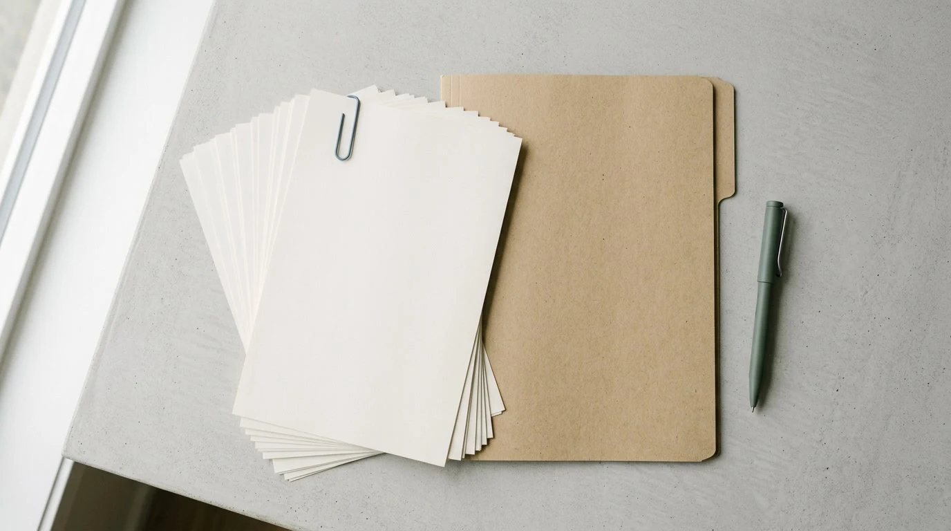 Stacked paper rulemaking dockets with a manila folder
