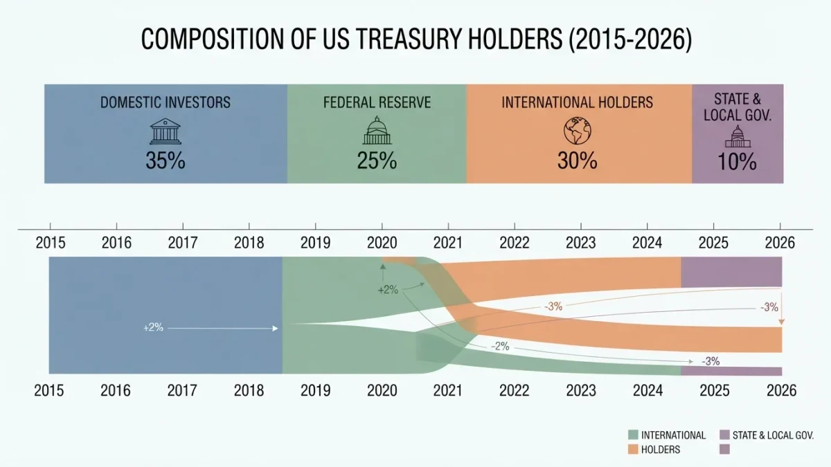 Infographic of Treasury debt holder composition by category