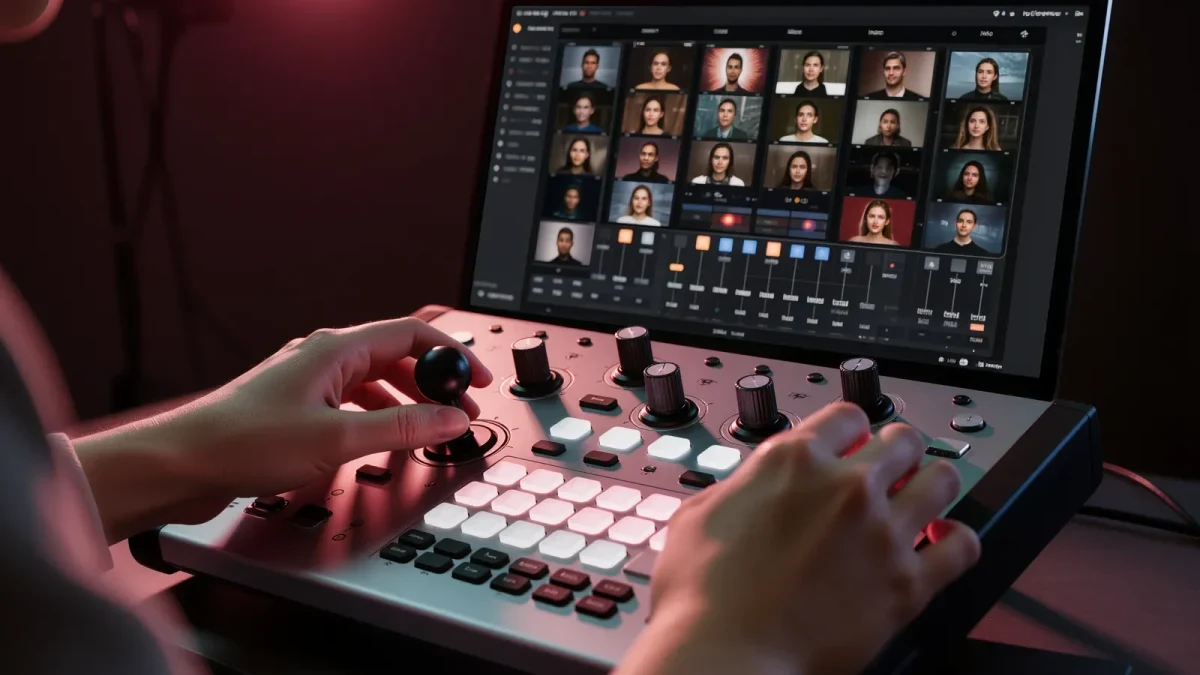 Editing timeline of a recap sequence on a control surface