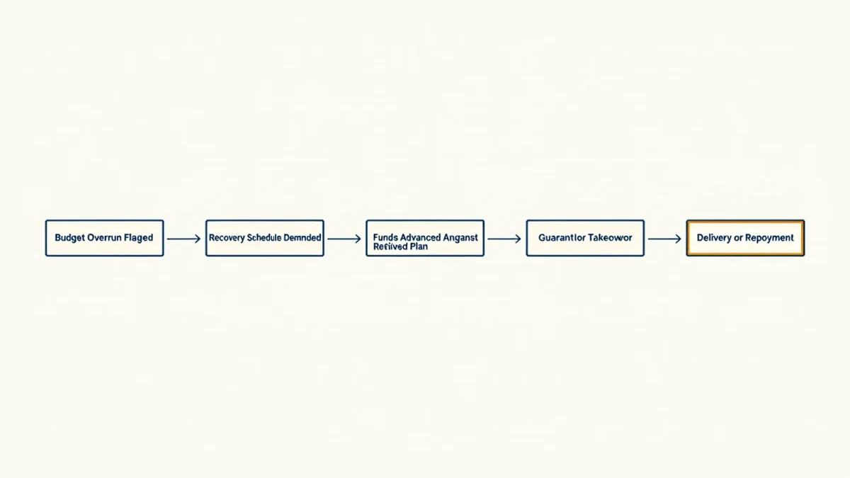 Flowchart of a completion bond takeover process