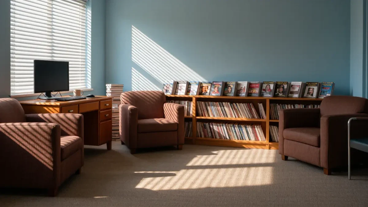 Empty school counseling office with chairs