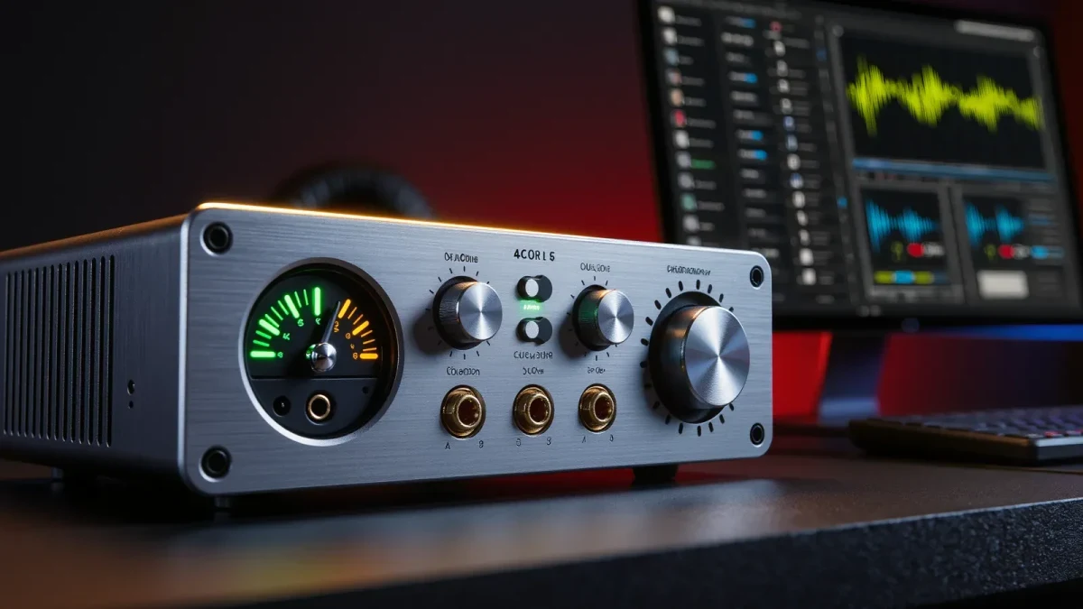 Studio audio interface with high-resolution file playing