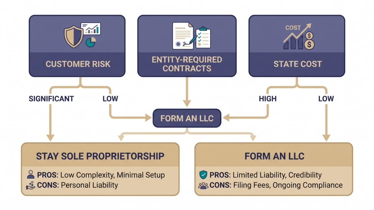 Decision flowchart for entity formation