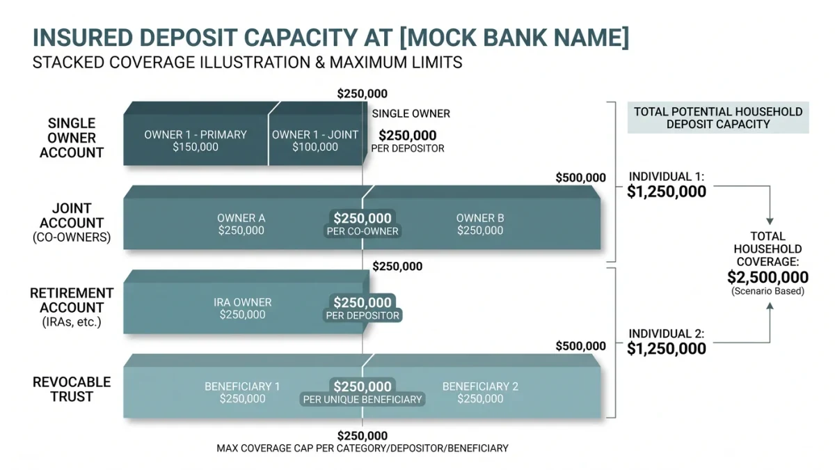Stacked diagram of ownership categories under one insurance limit