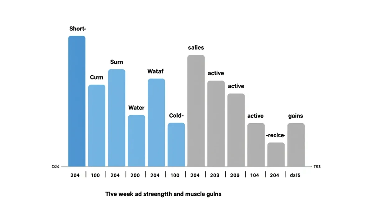 Infographic comparing soreness relief and adaptation costs of ice baths