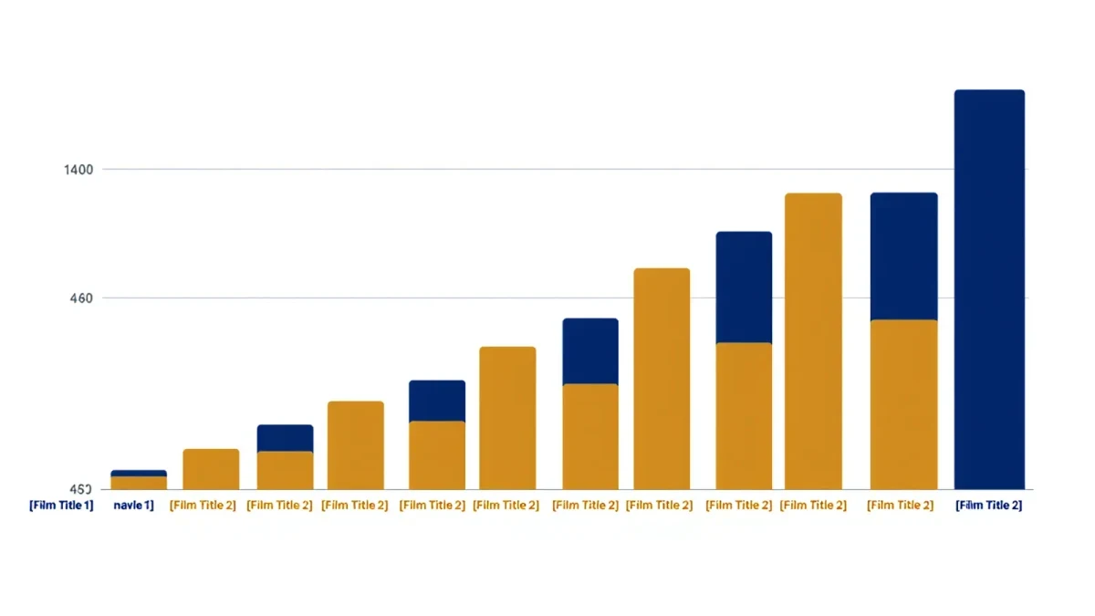 Bar chart of a twelve-title annual slate spread across four quarters