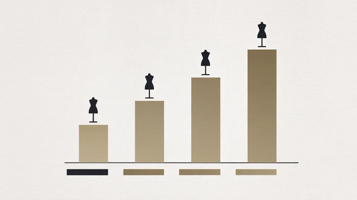 Minimal editorial chart comparing Academy Award wins for costume designers across decades