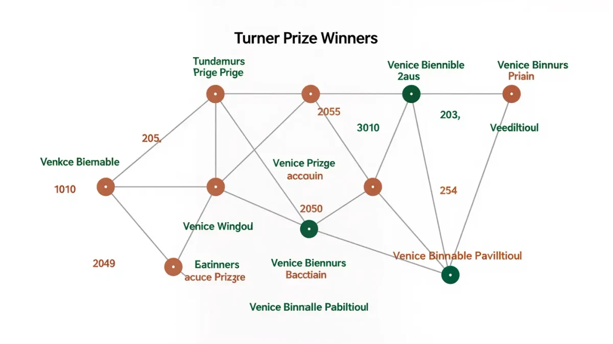 Infographic of Turner Prize winners who later represented Britain at Venice
