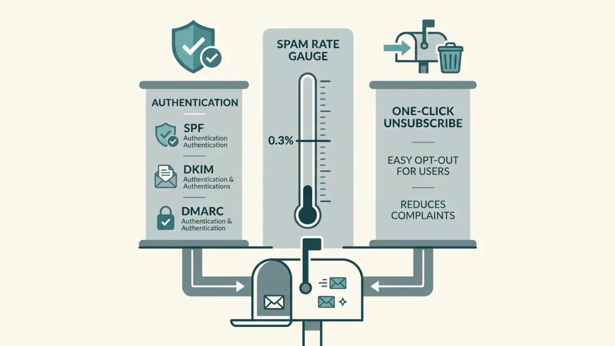 Infographic of the three bulk-sender requirements