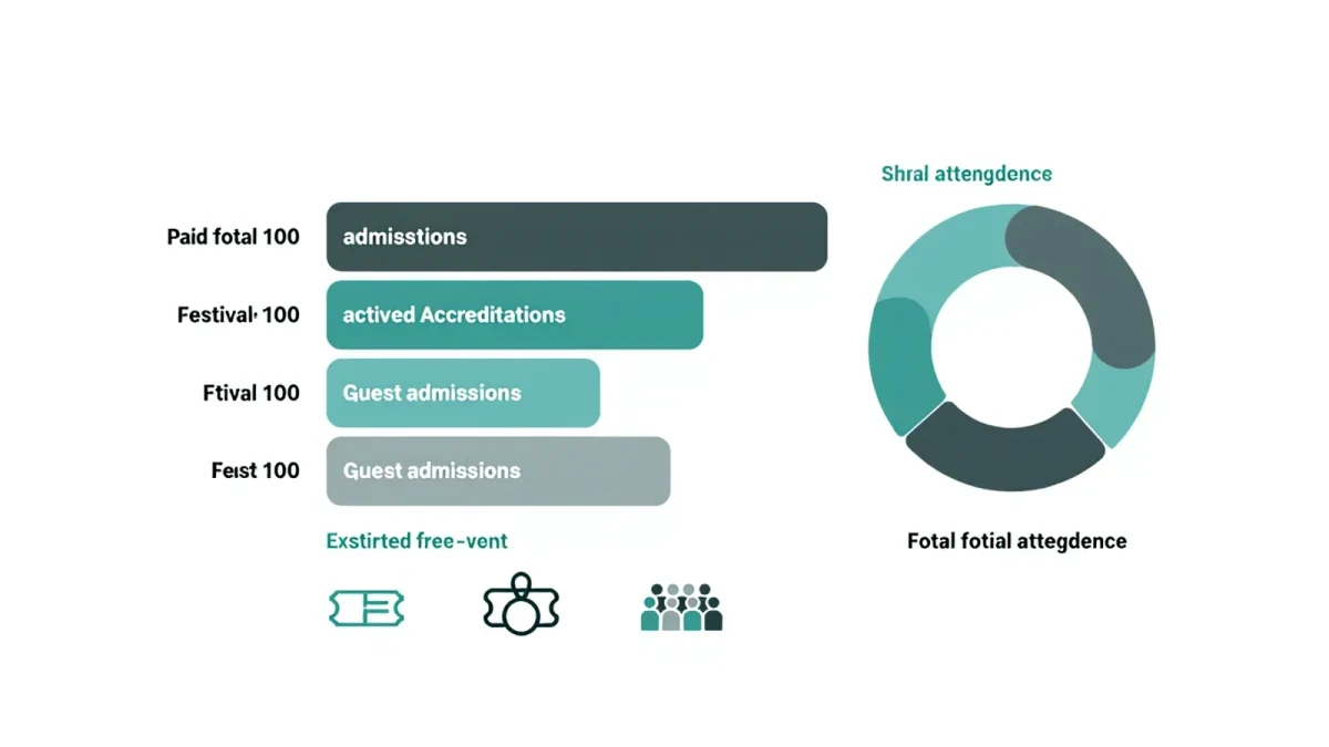 Infographic breaking down festival attendance components