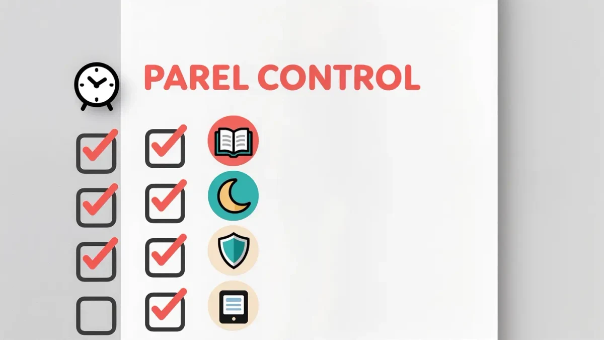 Infographic checklist for setting up e-reader parental controls