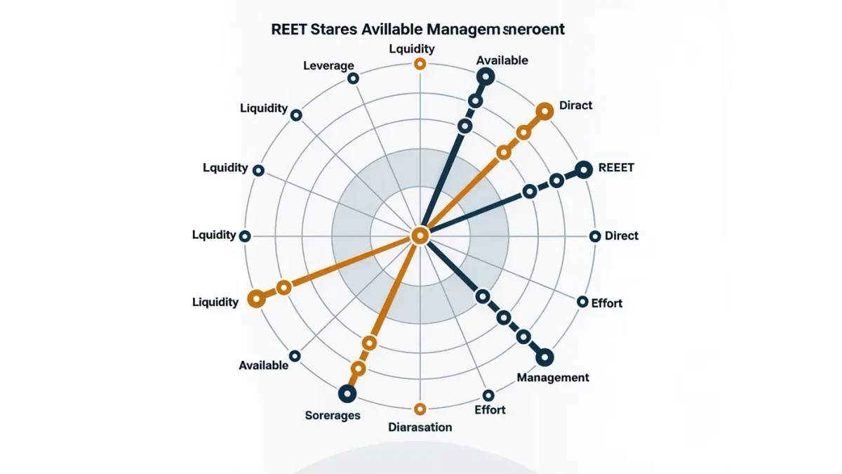 Infographic chart comparing REIT shares against direct rental ownership metrics
