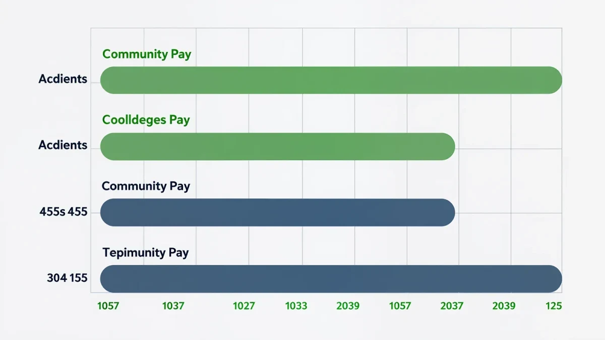 Chart comparing community college pay by appointment type