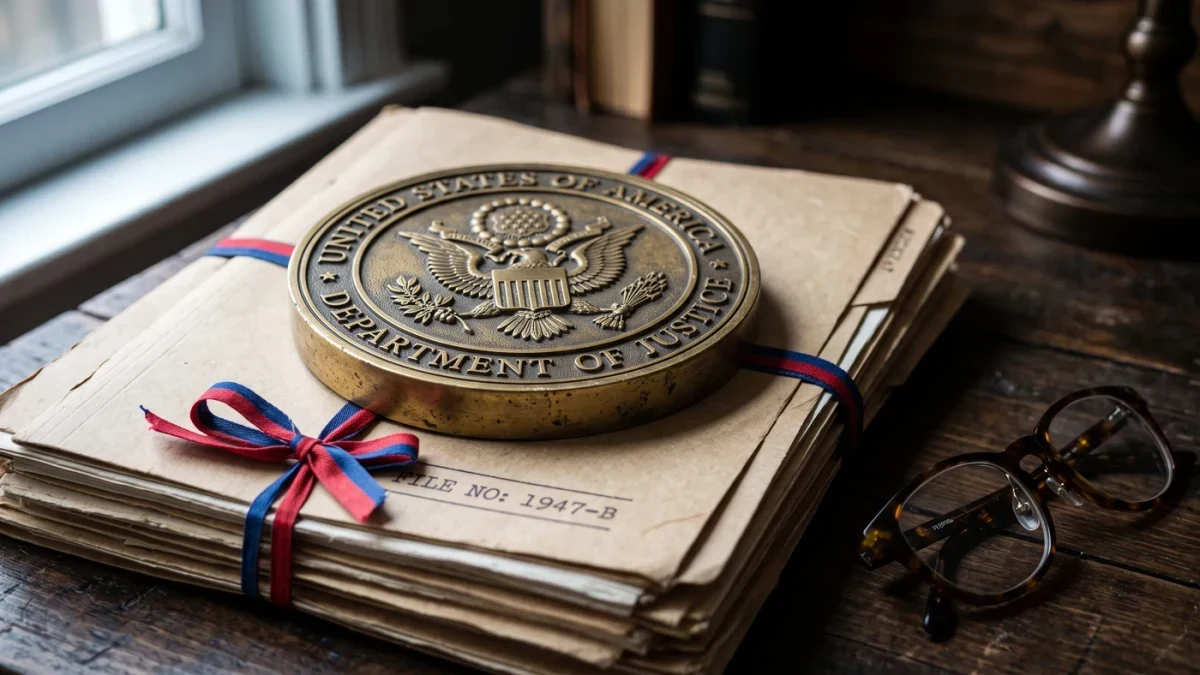 Seal and documents on a regulator's desk awaiting review