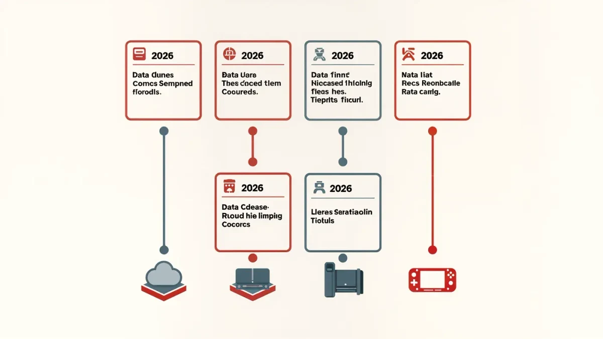 Infographic of 2026 comics game releases across platforms
