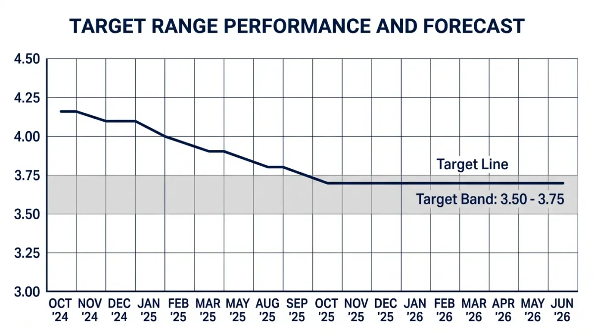 Flat target-range line holding at the 3.5 to 3.75 band