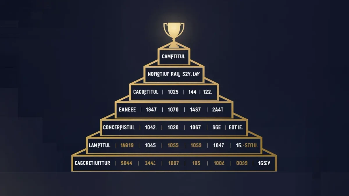 Infographic chart of a fighting game season ladder from open qualifiers to championship