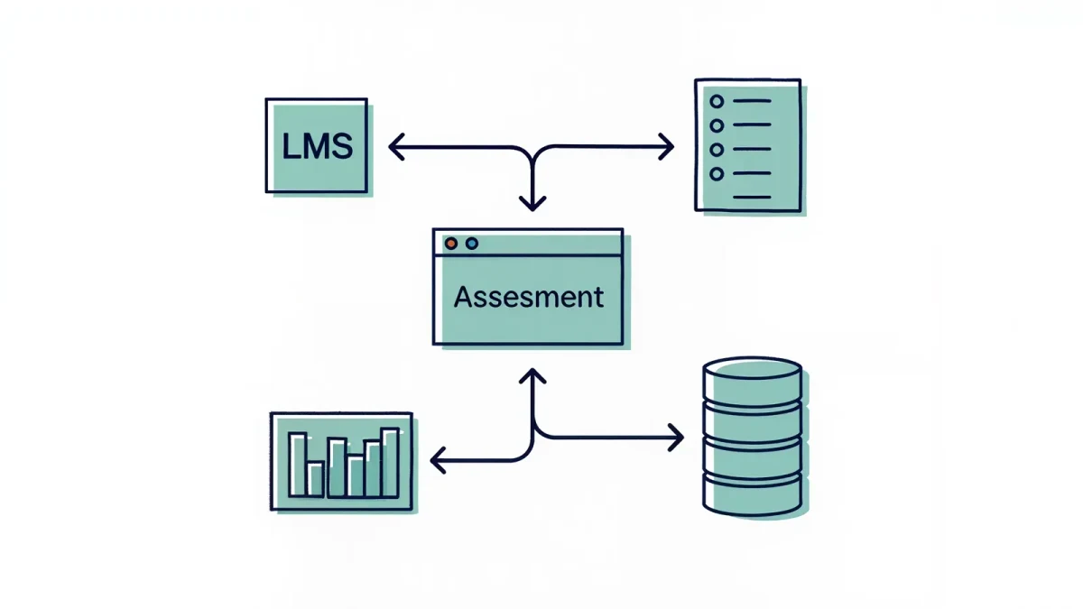 Diagram of connected school software systems exchanging data