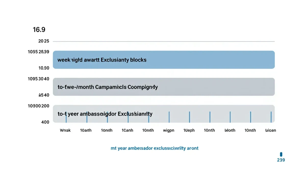Infographic chart mapping exclusivity windows across a celebrity fashion calendar year
